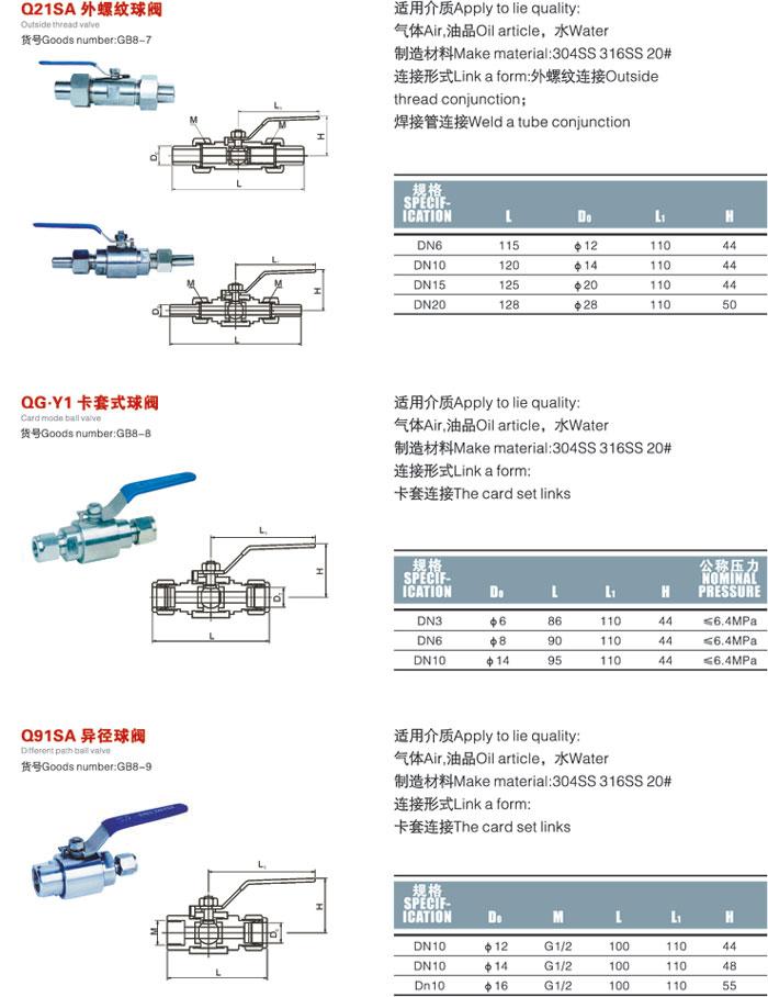 Q21SA外螺纹球阀